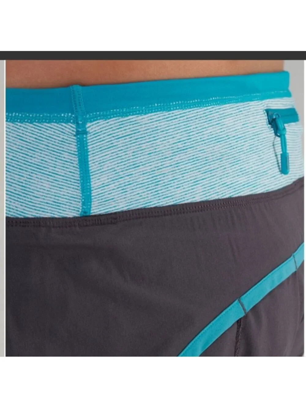 Lululemon Turbo Run Short Coal / Surge Wee Stripe / Surge